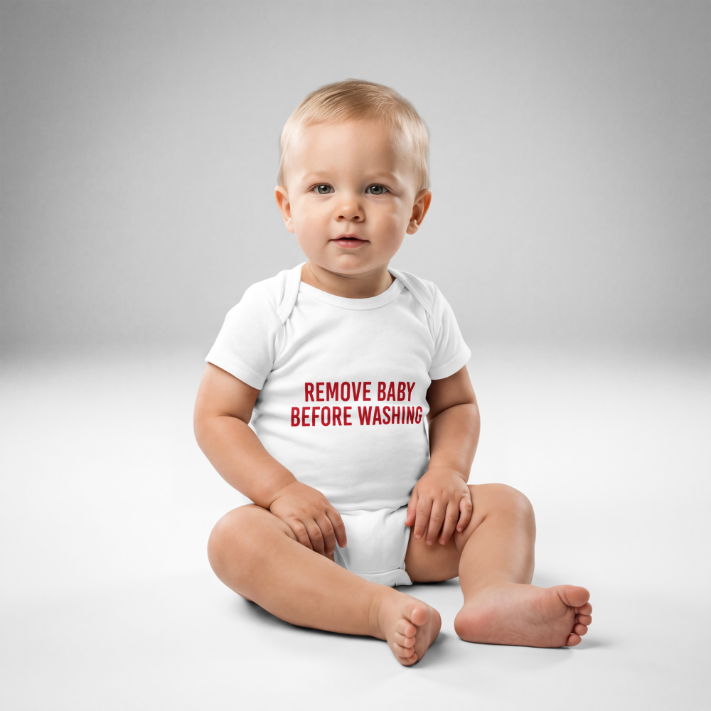 Remove baby before washing